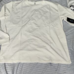 Men's White Long Sleeve Tee